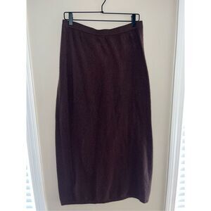 Vintage Lord & Taylor Brown 2-Ply Cashmere Maxi Skirt Large